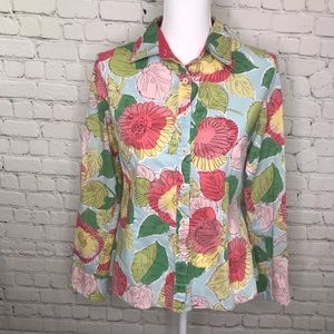 Boden Floral/Leaf Button Down Shirt